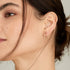 14kt Gold Stargazer Natural Diamond Hoop Earrings